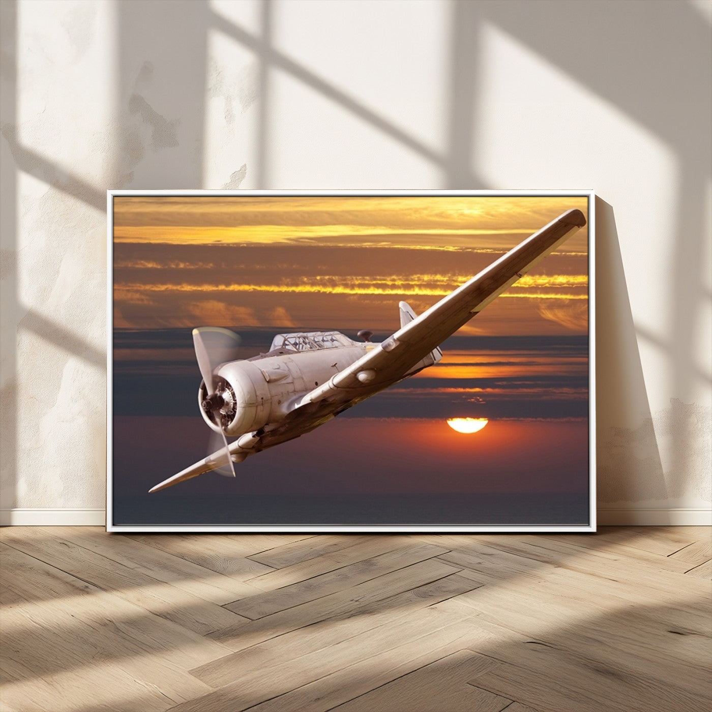 MGV-FC-36X24 - Old War Plane Wall Art Canvas Print