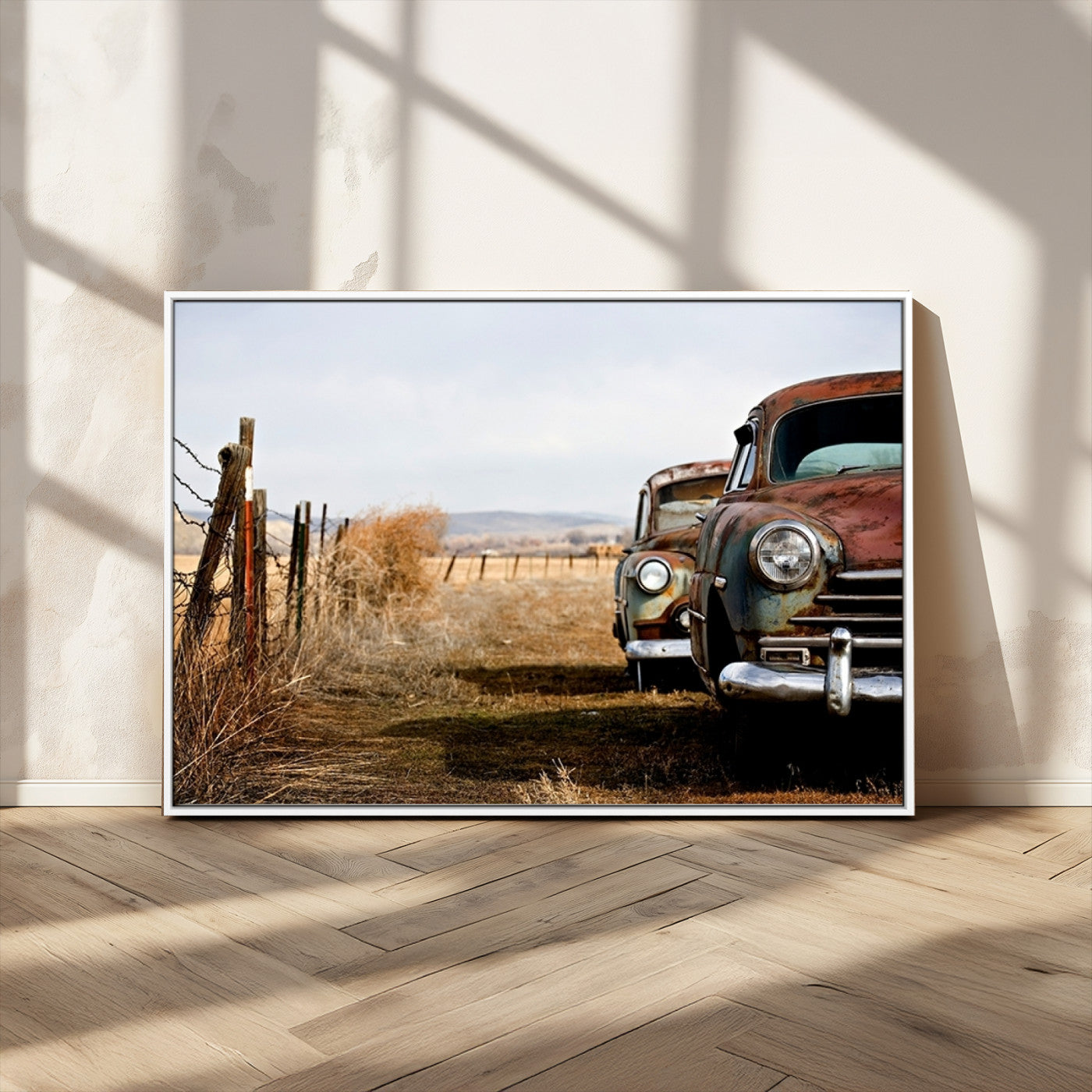 MGV-FC-36X24 - Old Rustic Classic Car Wall Art Canvas Print