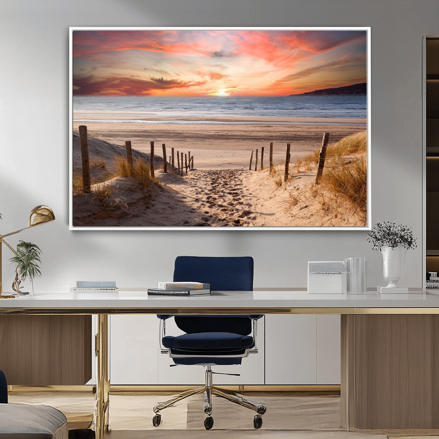 MGV-FC-36X24 - Sunset on the Sea Wall Art Canvas Print