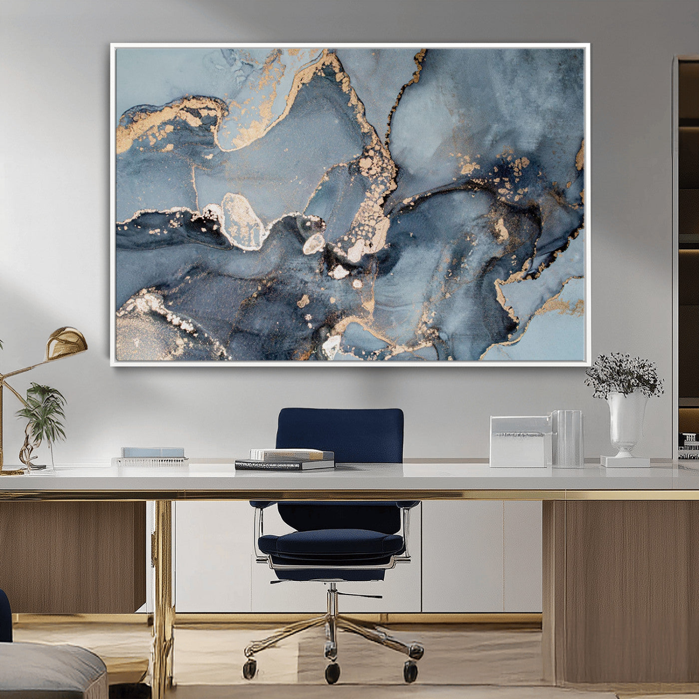MGV-FC-36X24 - Multipanel Marble Fluid Effect Wall Art Abstract Canvas Wall Art Print