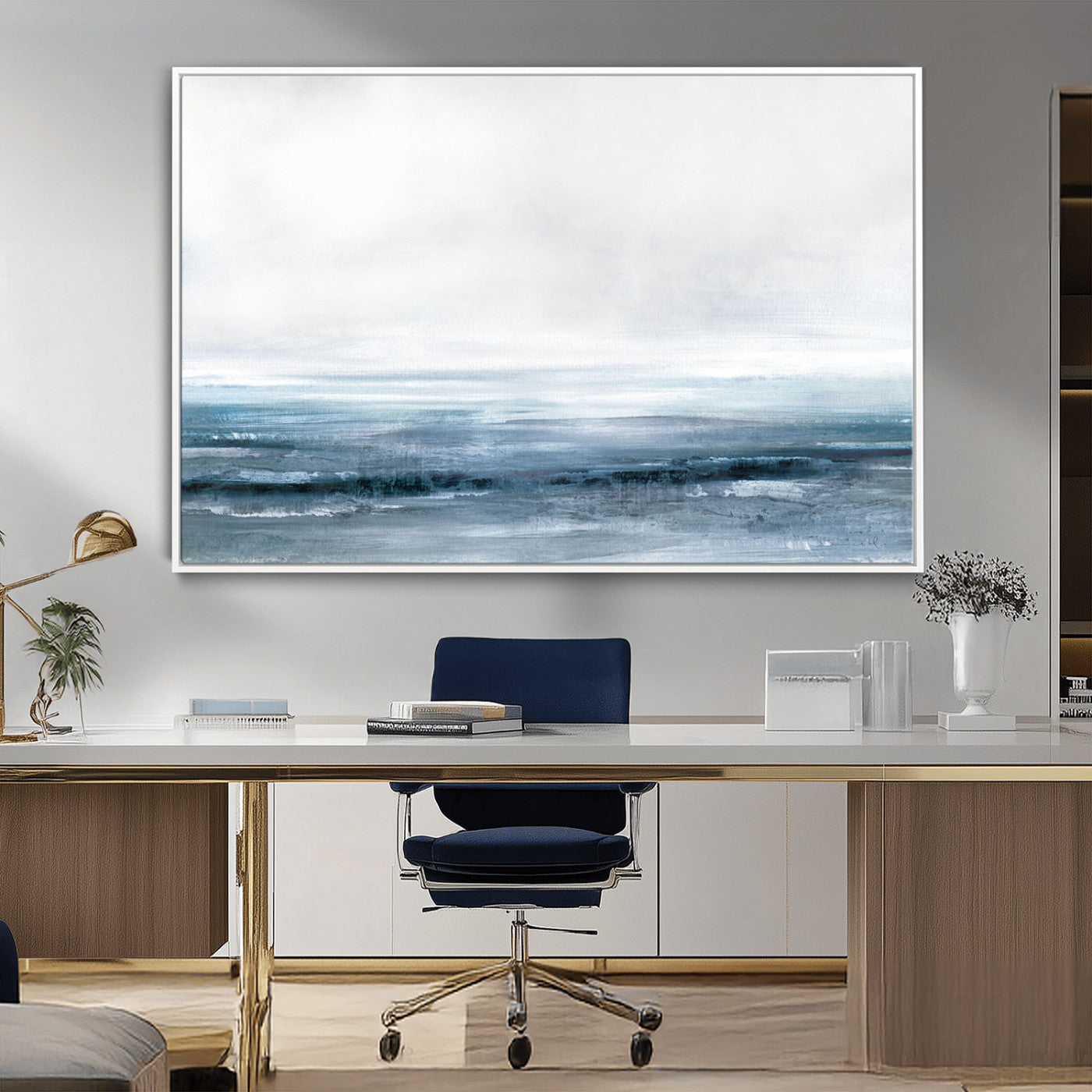 MGV-FC-36X24 - Blue Ocean Abstract Artwork Wall Art Canvas Print
