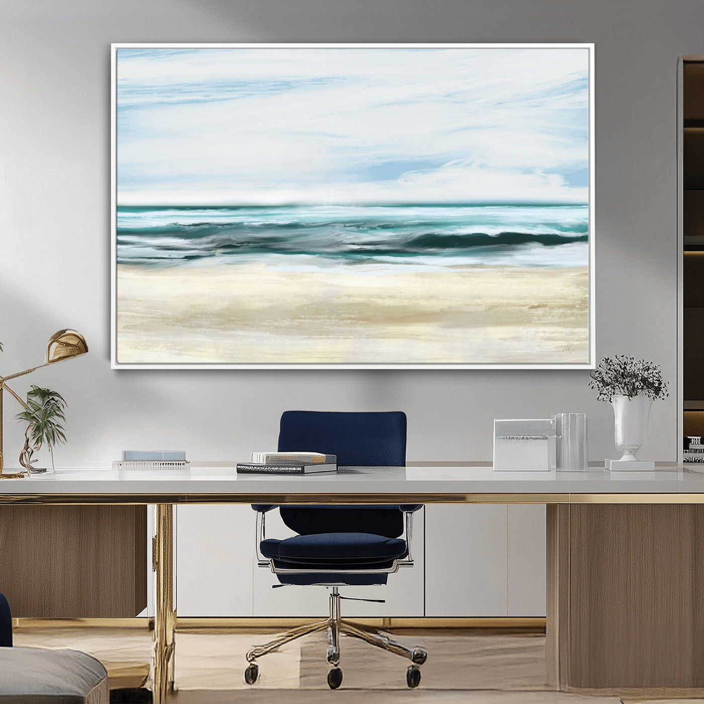 -Ocean Abstract Wall Art Canvas Print