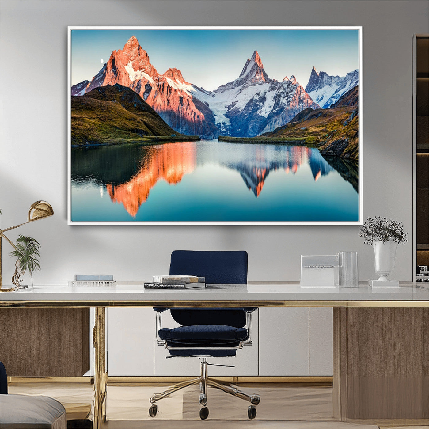 MGV-FC-36X24 - Landscape Mountain and Lake View Wall Art Canvas Print