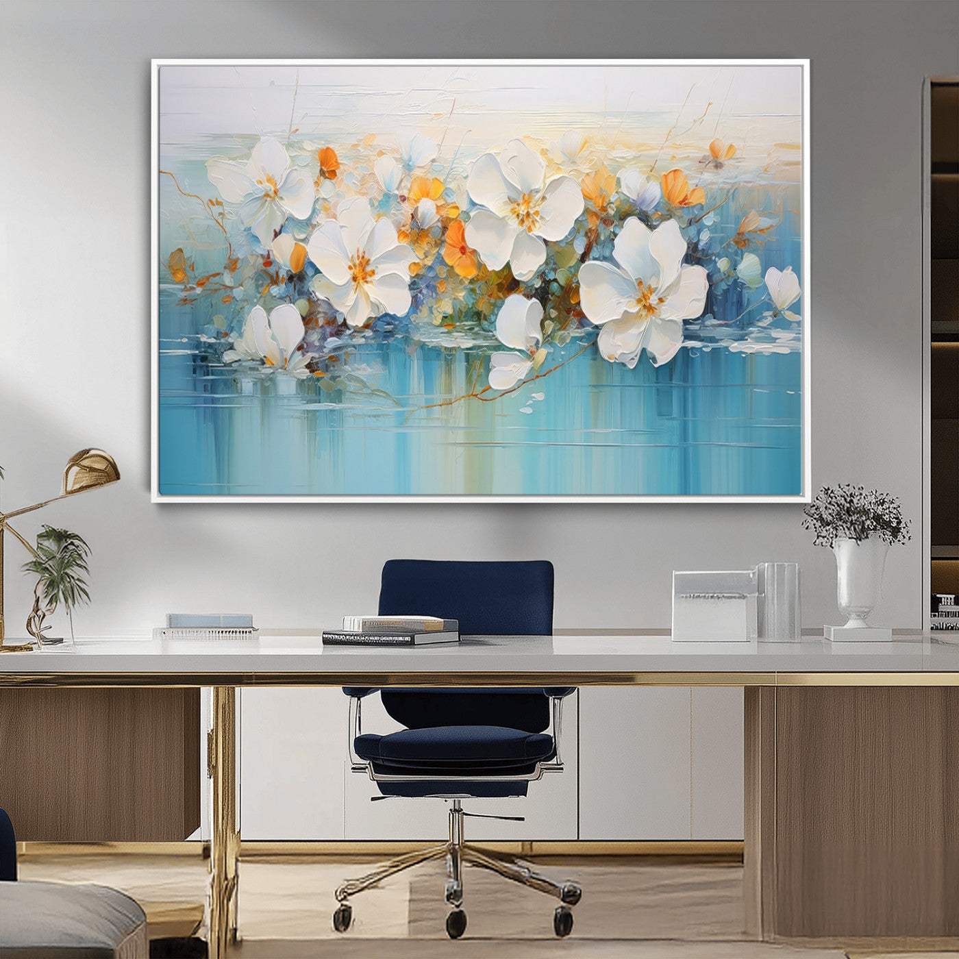 MGV-FC-36X24 - Abstract Flower Wall Art Canvas Print