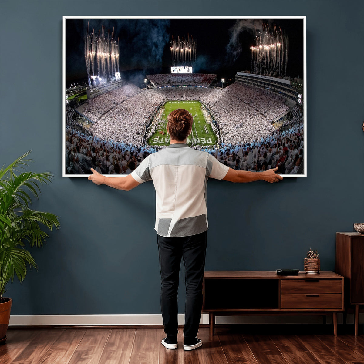 11391-MGV-CV-36X24 - Penn State Football Wall Art Canvas Print