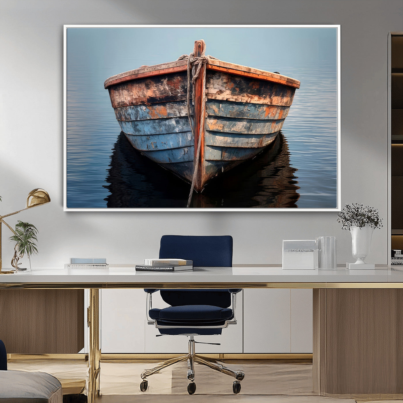 MGV-FC-36X24 - Stunning Vintage Boat Canvas Print | Nautical Wall