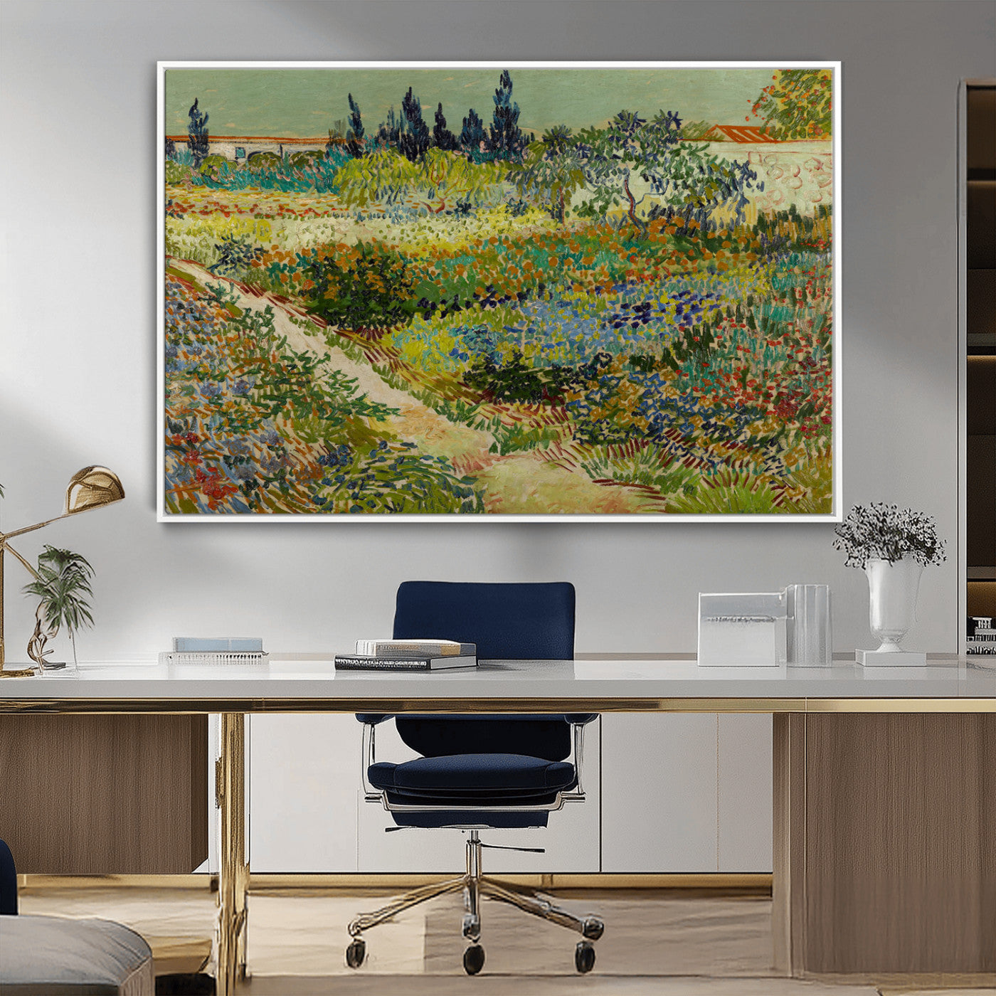 MGV-FC-36X24 - Vincent van Gogh Garden at Arles Wall Art Canvas Print