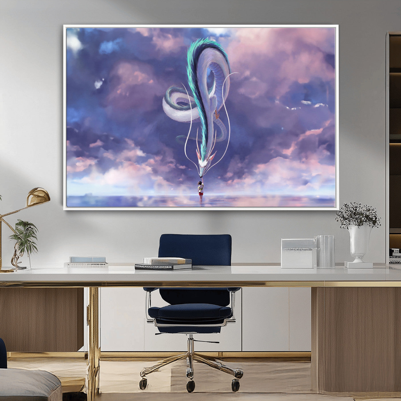 MGV-FC-36X24 - Spirited Away Haku and Chihiro Poster - Anime Lover - Hayao Miyazaki - Studio Ghibli Poster - Anime