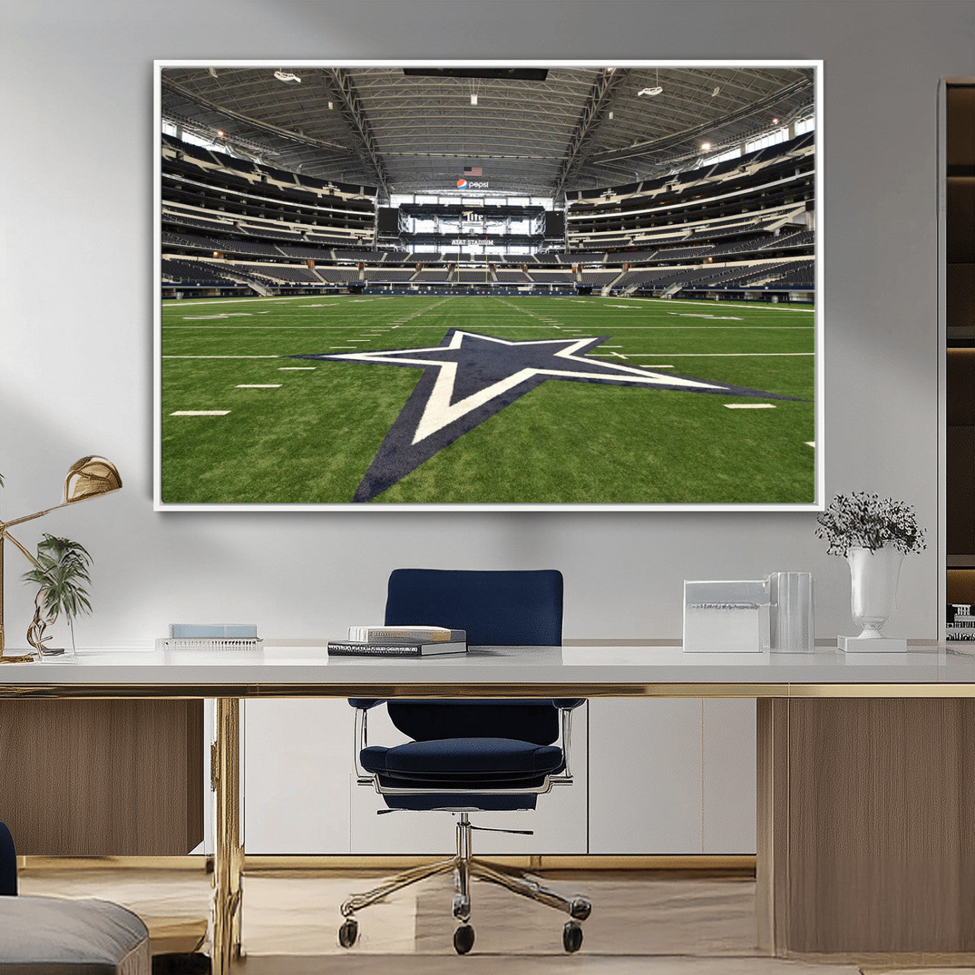 MGV-FC-36X24 - Dallas Cowboys Football Team Print - Arlington AT&T Stadium Wall Art Canvas Print