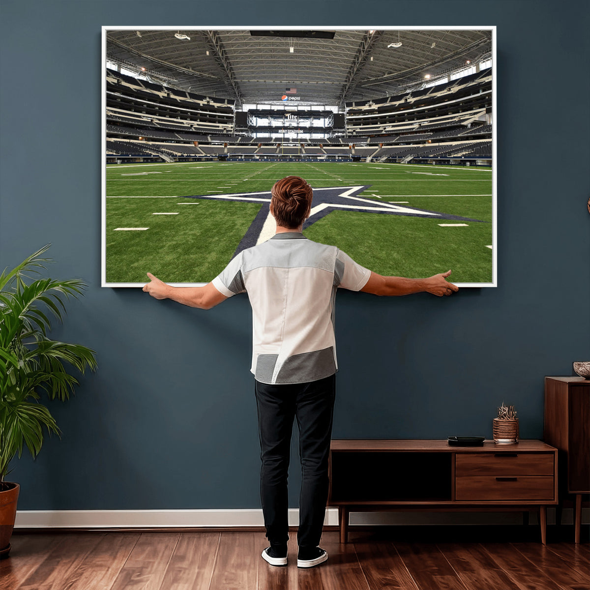 14834-MGV-CV-36X24 - Dallas Cowboys Football Team Print - Arlington AT&T Stadium