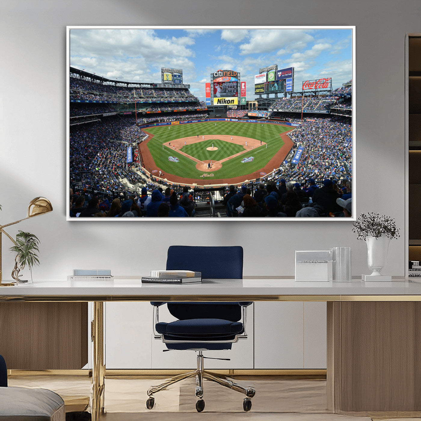 MGV-FC-36X24 - New York Mets Baseball Team Print - Citi Field Stadium Wall Art Canvas Print