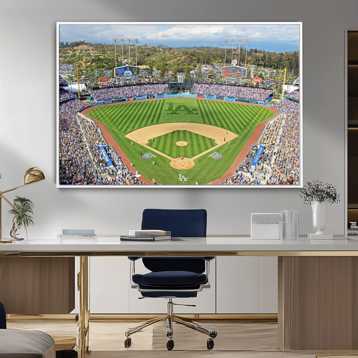MGV-FC-36X24 - Citi Field Wall Art Print | 3-Panel New York Mets Baseball Stadium Canvas Print | Framed Sports Decor for Living Room, Man Cave, or Office