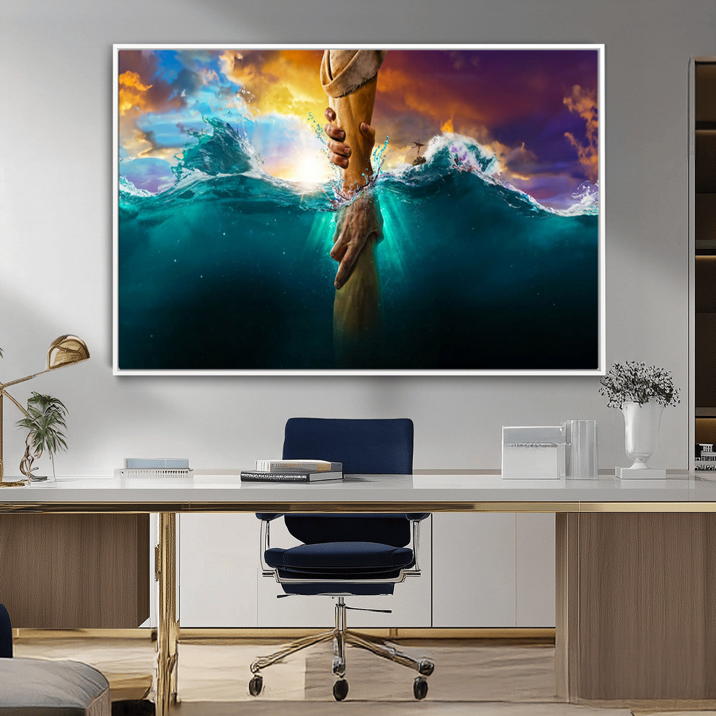 MGV-FC-36X24 - God Hand Wall Art Canvas Print
