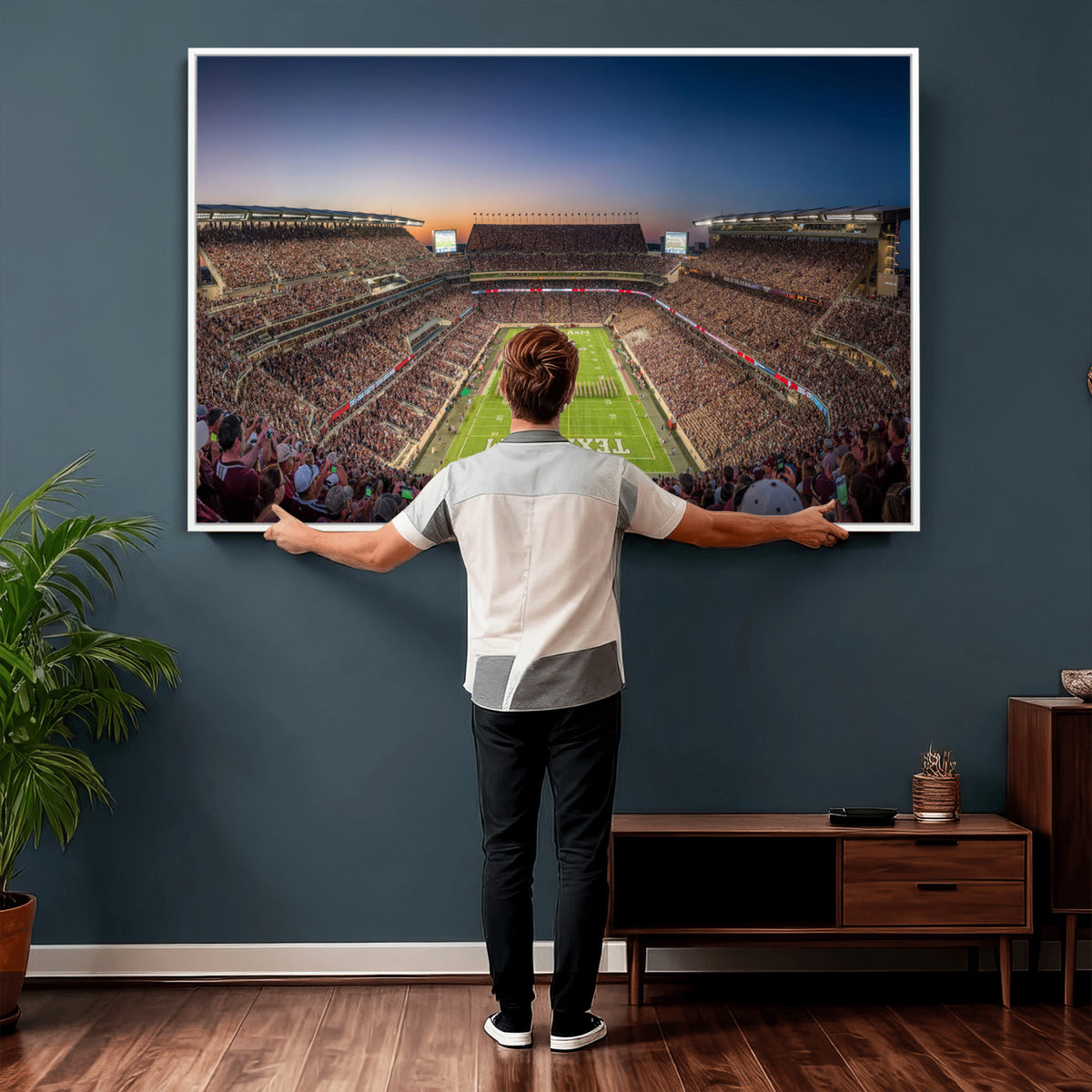 17421-MGV-CV-36X24 - Kyle Field Wall Art Print | Large Texas A&M Aggies Football Canvas Print for Sports Enthusiasts |