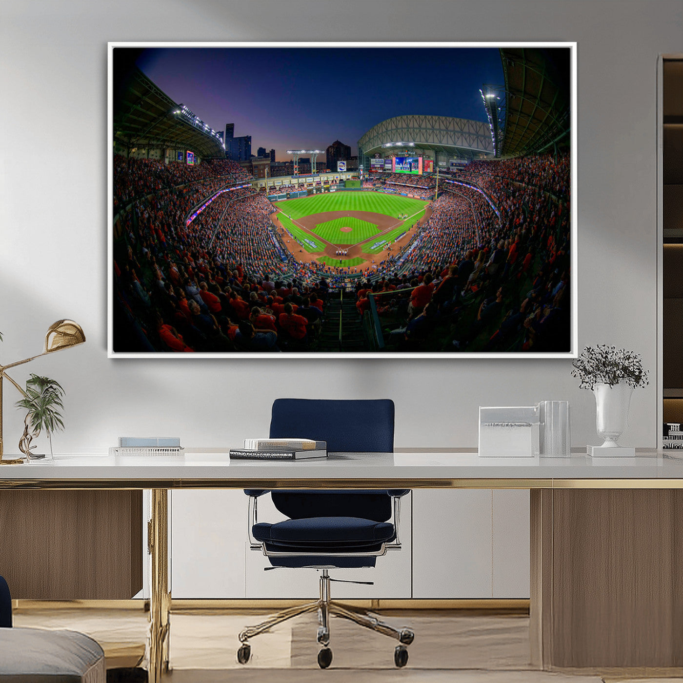 MGV-FC-36X24 - Houston Astros Baseball Team Print - Houston Minute Maid Park Stadium Wall Art Canvas Print
