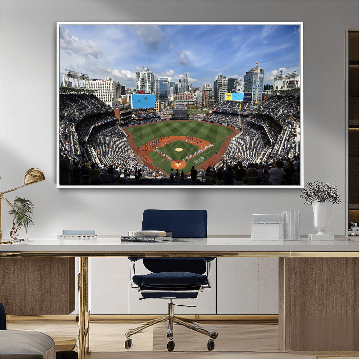 MGV-FC-36X24 - San Diego Padres Baseball Team Print - Petco Park Stadium Wall Art Canvas Print