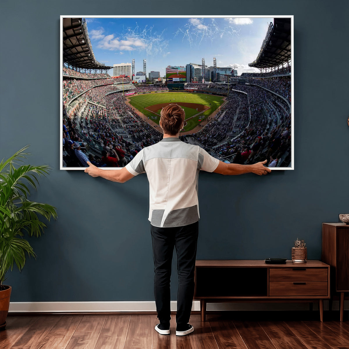 78608-MGV-CV-36X24 - Truist Park Stadium Canvas Wall Art, Atlanta Braves Game Day Decor