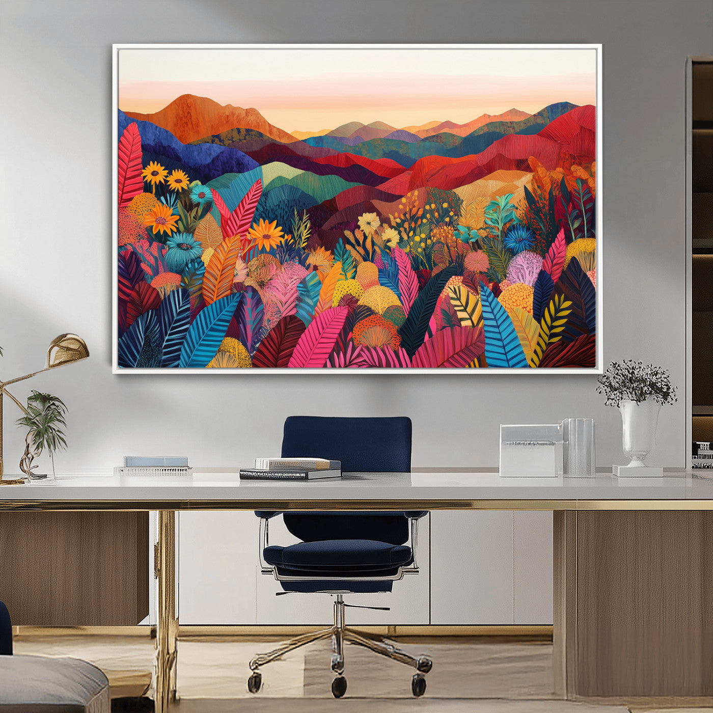 MGV-FC-36X24 - YAYOI KUSAMA Abstract Print - Landscape Canvas Wall Art Print - Vibrant Modern Decor for Living