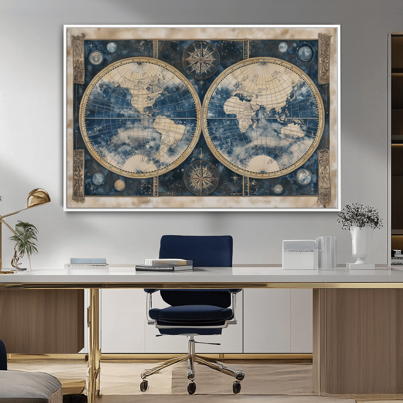 MGV-FC-36X24 - World Map Canvas Print