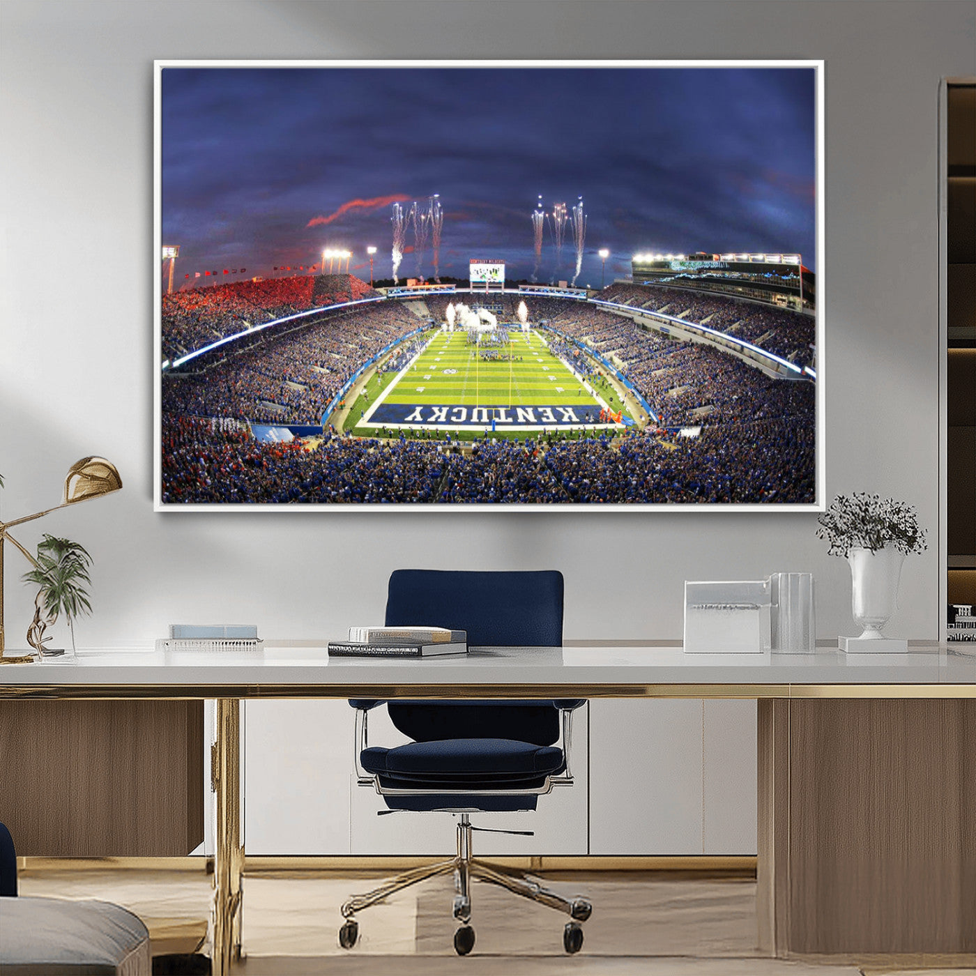 MGV-FC-36X24 - Kroger Field Canvas Wall Art - Kentucky Stadium Wall Art Print - Sunset Football Stadium Wall Decor