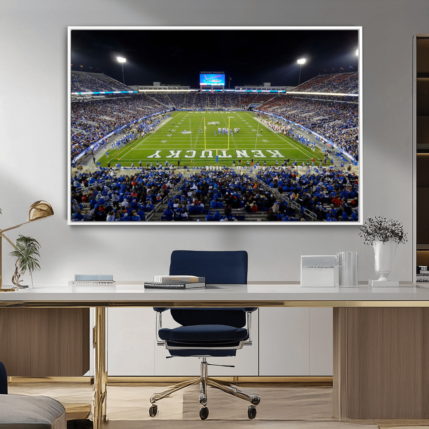 MGV-FC-36X24 - Kroger Field Canvas Wall Art - Kentucky Stadium Wall Art Print - Sunset Football Stadium Wall Decor