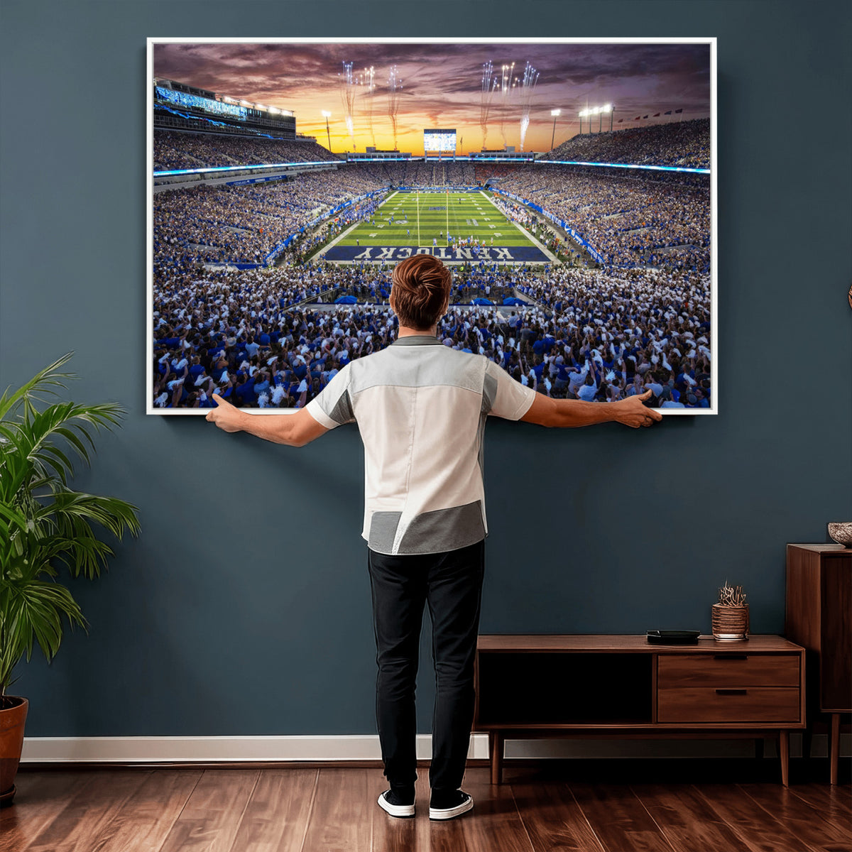 78524-MGV-CV-36X24 - Kroger Field Wall Art Print, Kentucky Stadium Wall Art