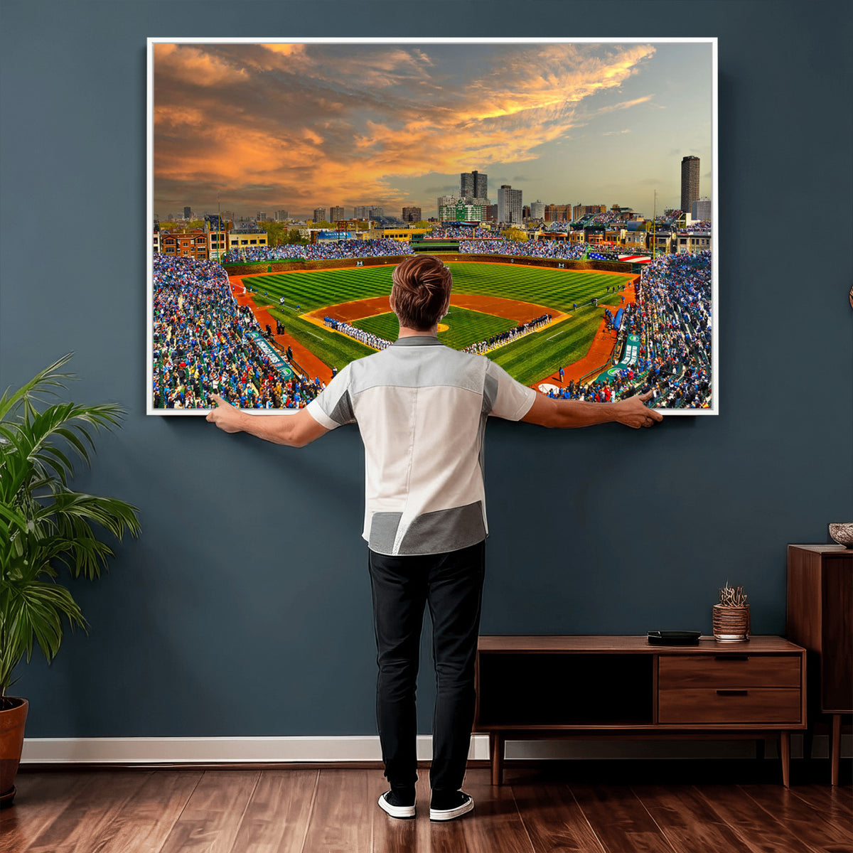 45635-MGV-CV-36X24 - Chicago Wrigley Field Wall Art Canvas Print