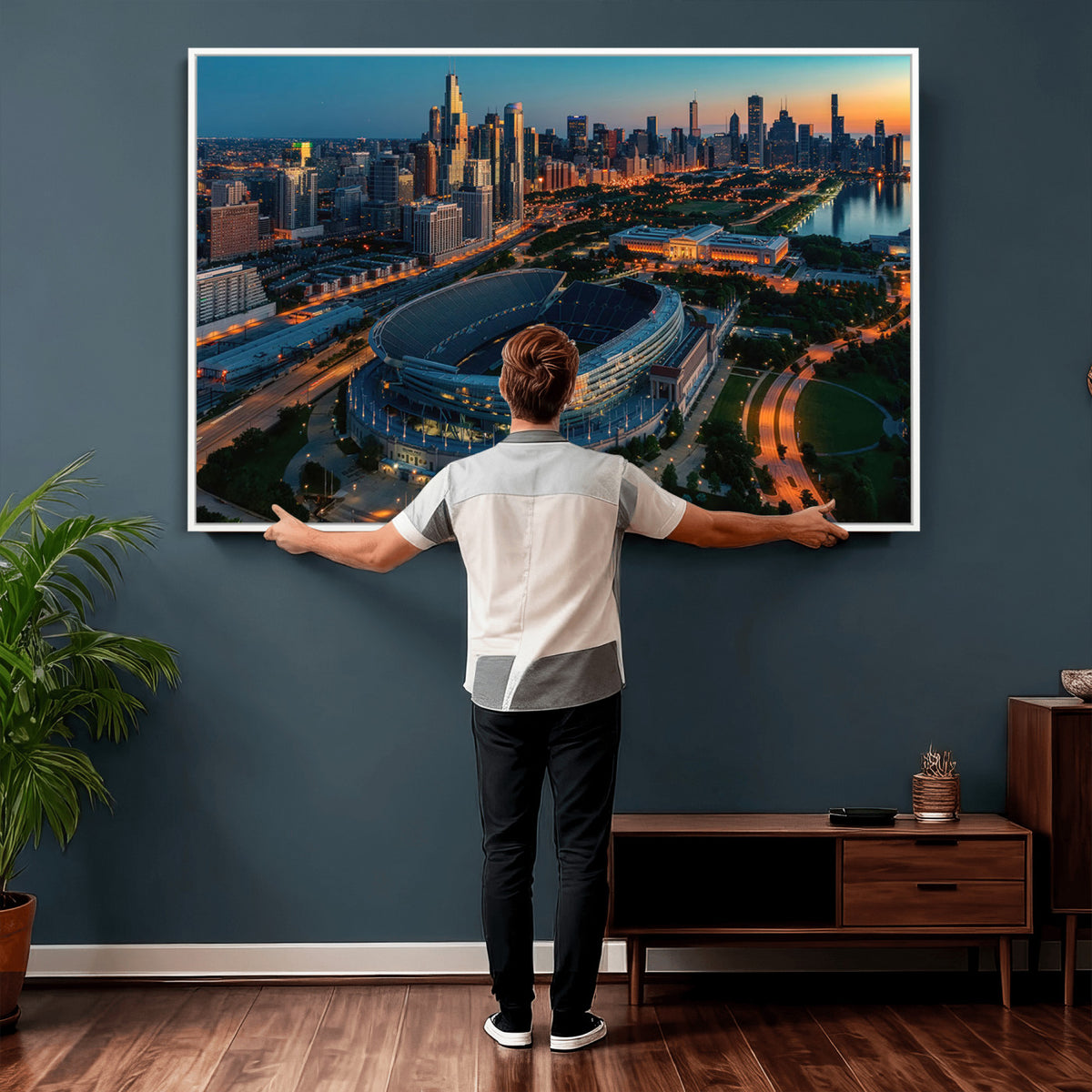 36690345-MGV-CV-36X24 - Chicago Bears Soldiers Field Wall Art Canvas Print