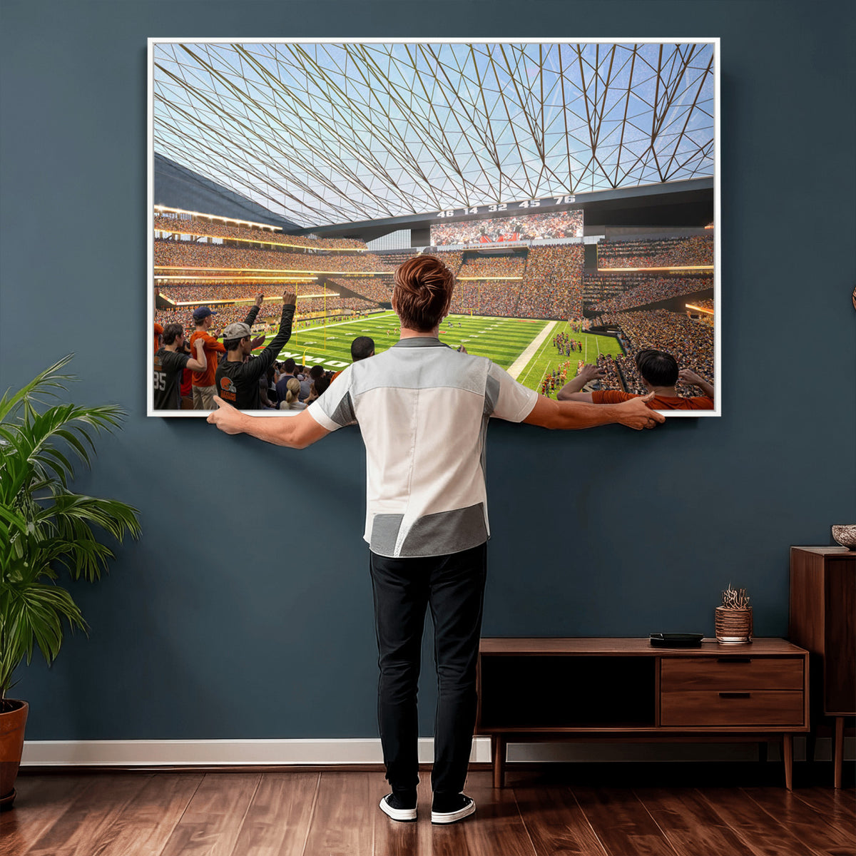 81960112-MGV-CV-36X24 - Cleveland Browns Stadium Wall Art Canvas Print