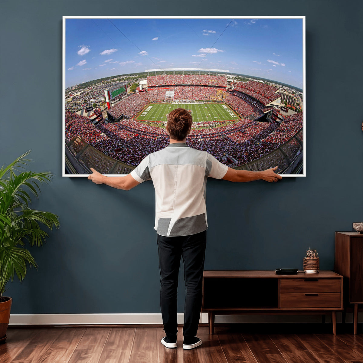 29492070-MGV-CV-36X24 - William Brice Stadium Wall Art Canvas Print, Stadium Crowd on Football Game Day