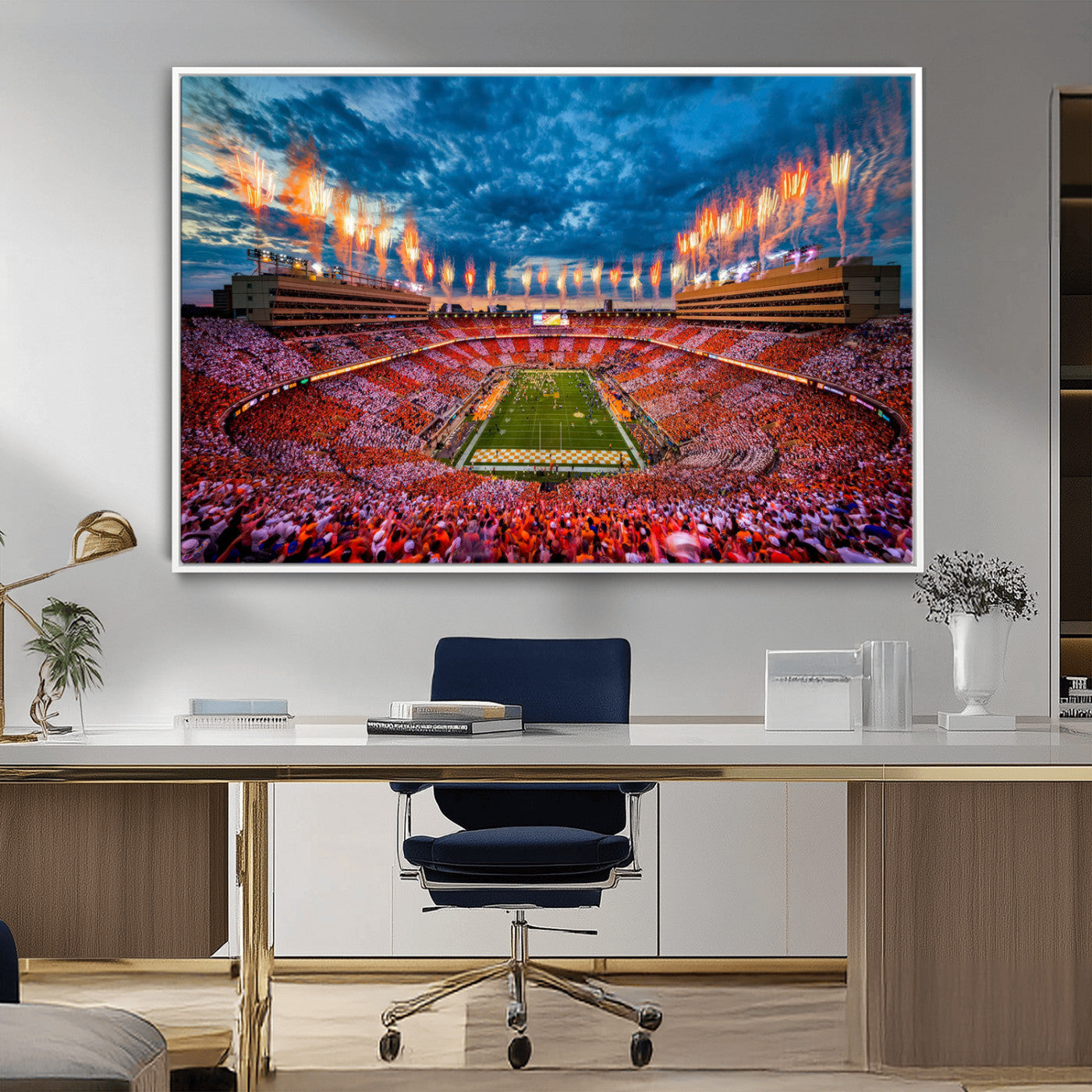 MGV-FC-36X24 - Tennessee Neyland Stadium Wall Art Print, Sports Arena Canvas Wall Art, Panoramic Stadium Canvas