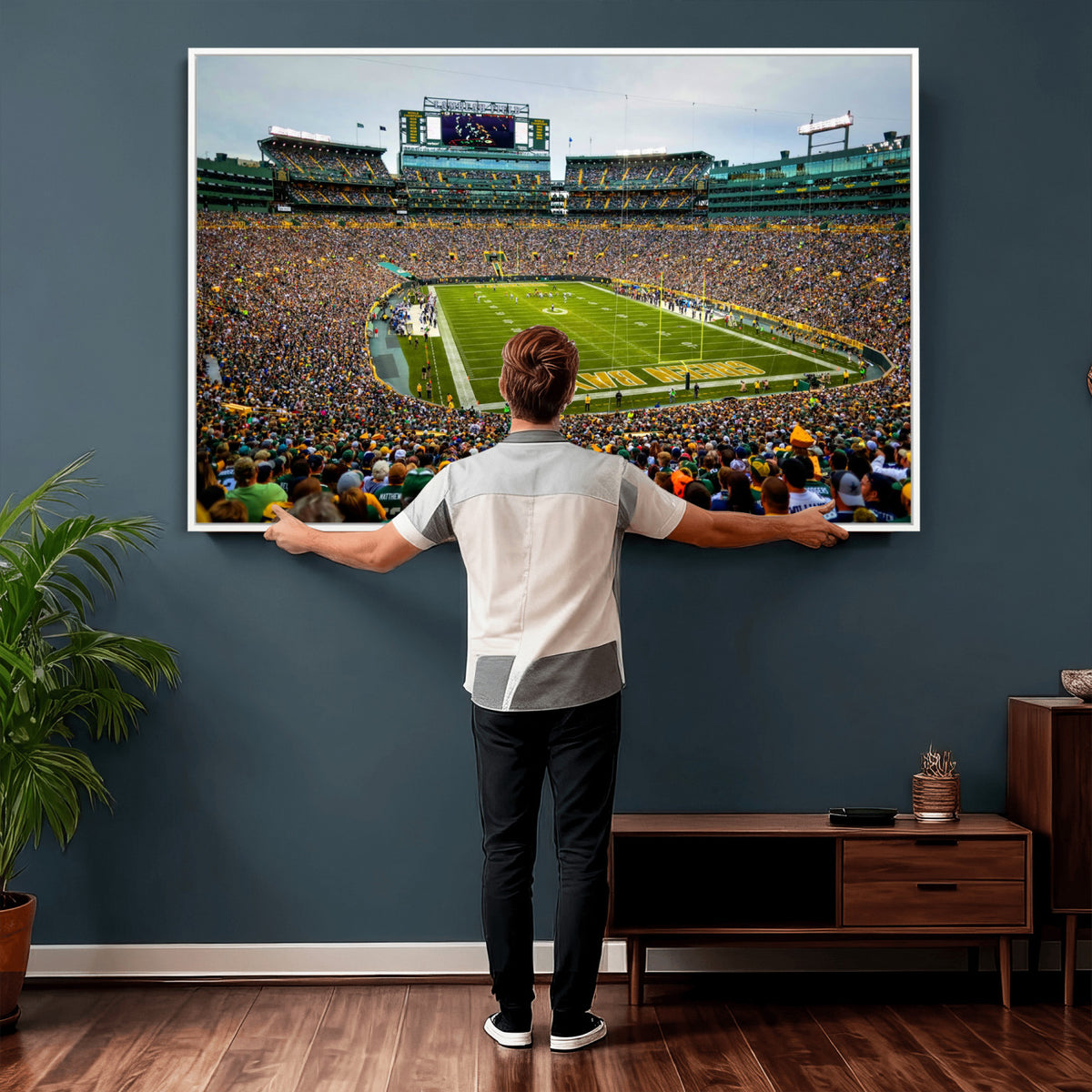 GBP101-MGV-CV-36X24 - Green Bay Packers Lambeau Field Stadium Wall Art Canvas Print