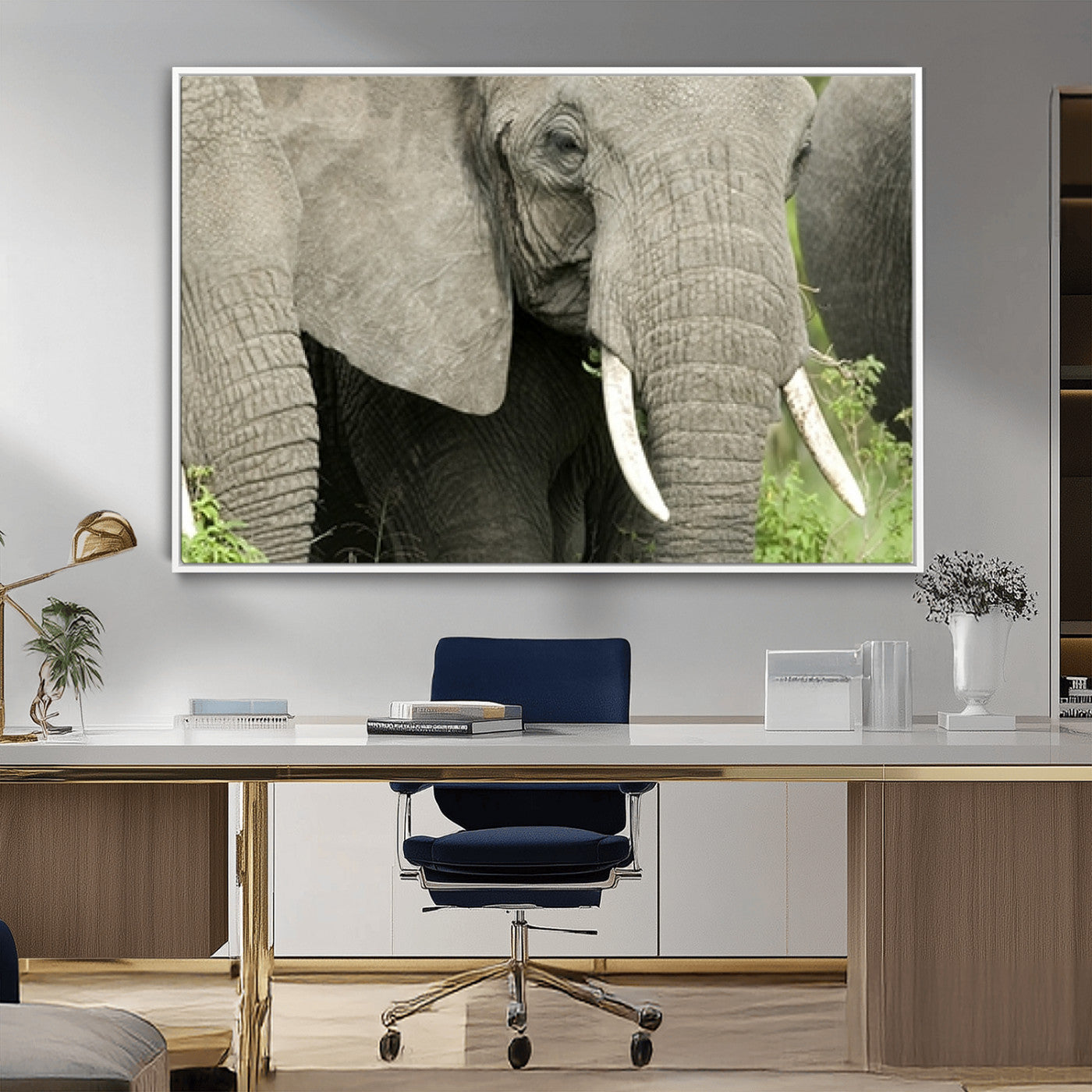 MGV-FC-36X24 - Wild Elephant Wall Art Canvas Print
