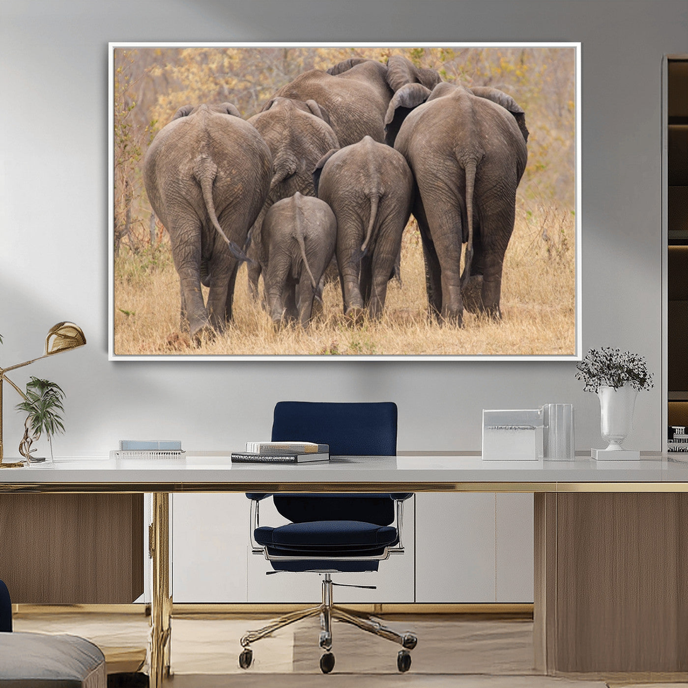 MGV-FC-36X24 - Wild Elephant Wall Art Canvas Print