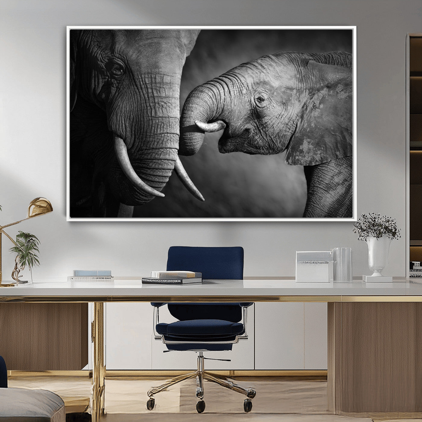 MGV-FC-36X24 - Wild Elephant Wall Art Canvas Print