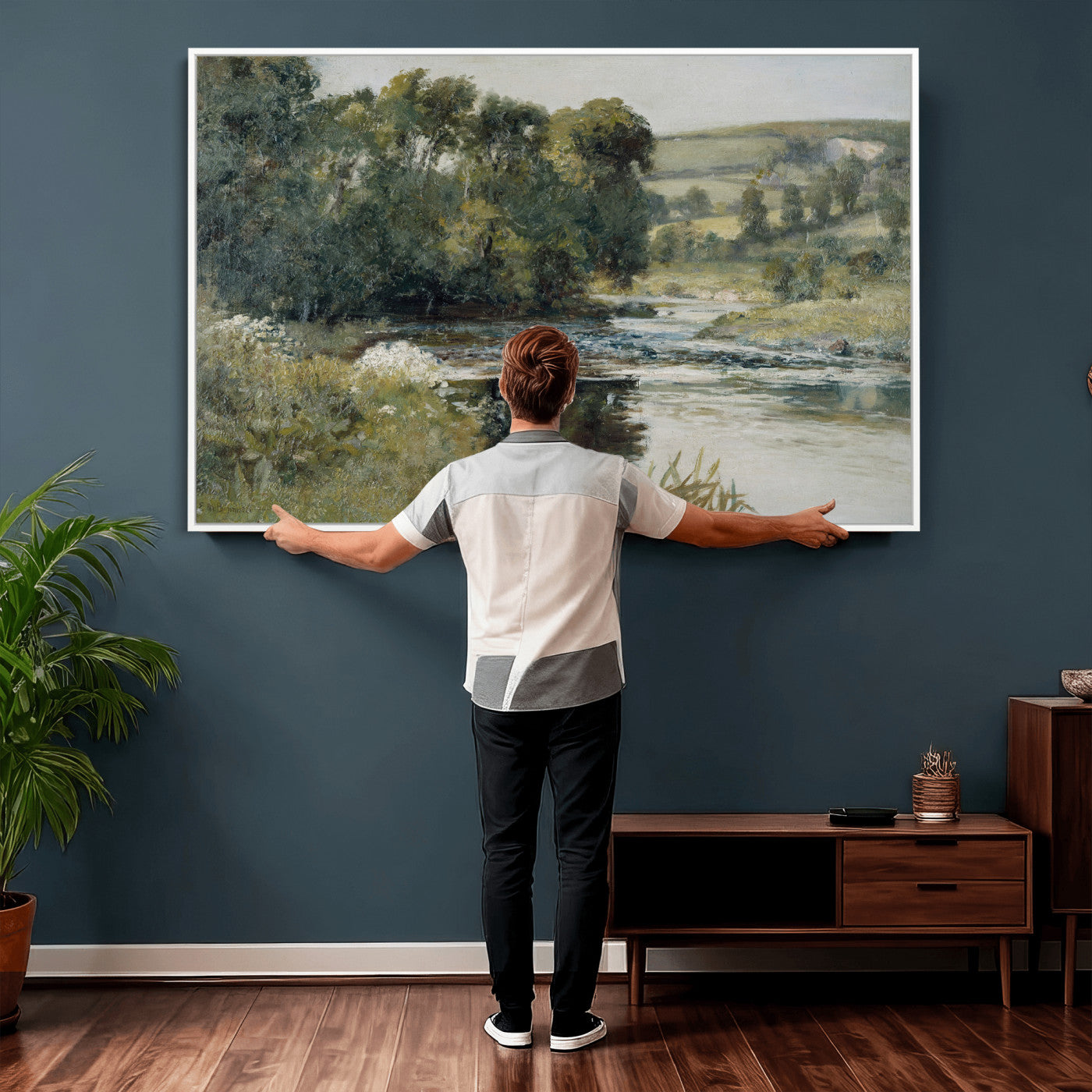 63256010-MGV-CV-36X24 - Edward Mitchell Bannister Streamside Wall Art Canvas Print