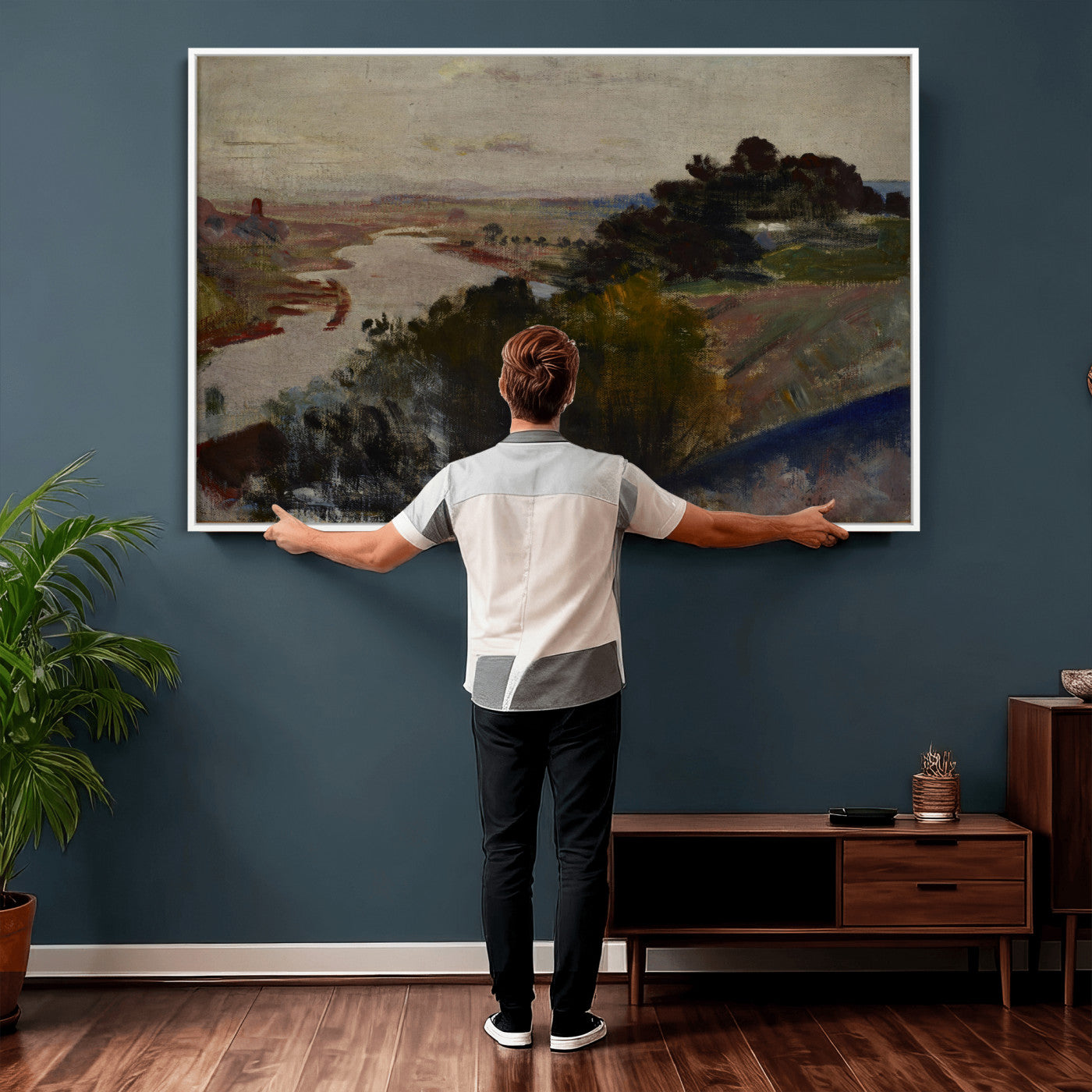 55507874-MGV-CV-36X24 - Jacek Malczewski Landscape at the Vistula Wall Art Canvas Print