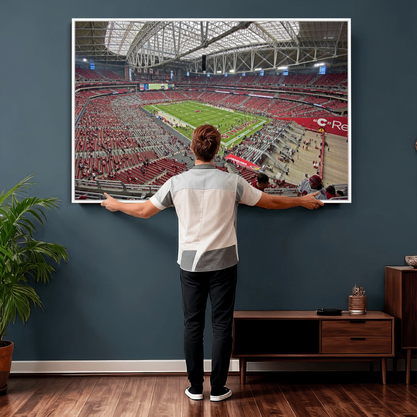 30579717-MGV-CV-36X24 - State Farm Stadium Canvas Wall Art, Arizona Cardinals Football Stadium Print, Glendale NFL Arena Panorama Artwork