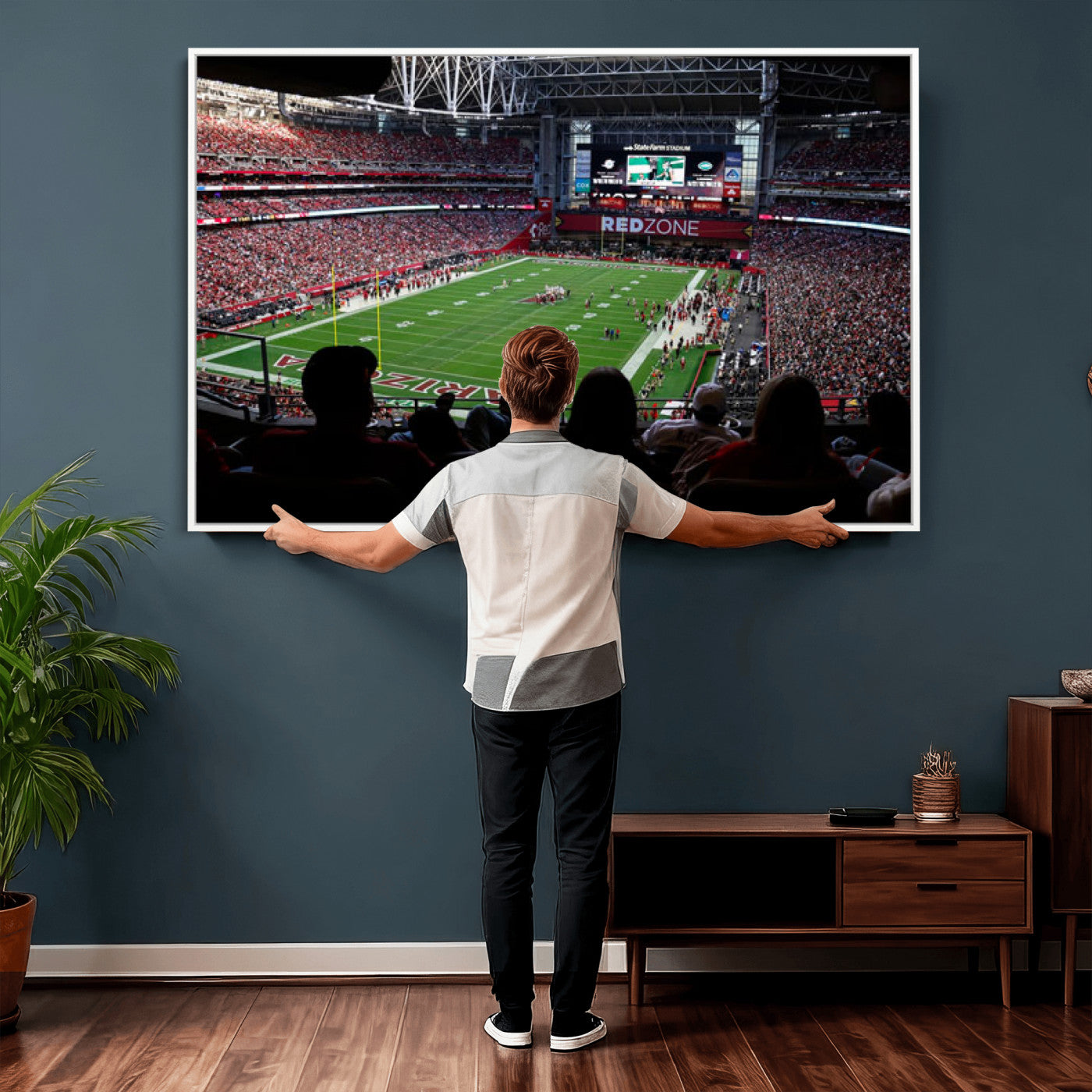 84196298-MGV-CV-36X24 - State Farm Stadium Canvas Wall Art, Arizona Cardinals Football Stadium Print, Glendale NFL Arena Photography Artwork