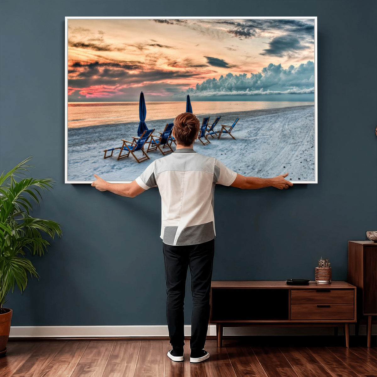17237006-MGV-CV-36X24 - Serene Gulf Solitude Wall Art Canvas Print