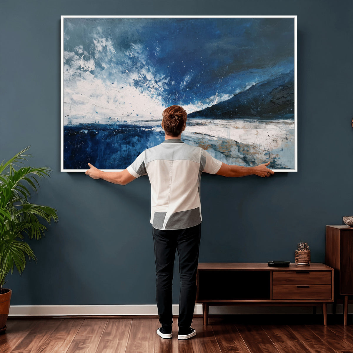 76136620-MGV-CV-36X24 - Extra Large Abstract Wall Art Canvas Print