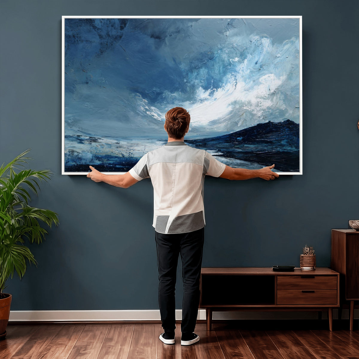 66685630-MGV-CV-36X24 - Extra Large Abstract Wall Art Canvas Print