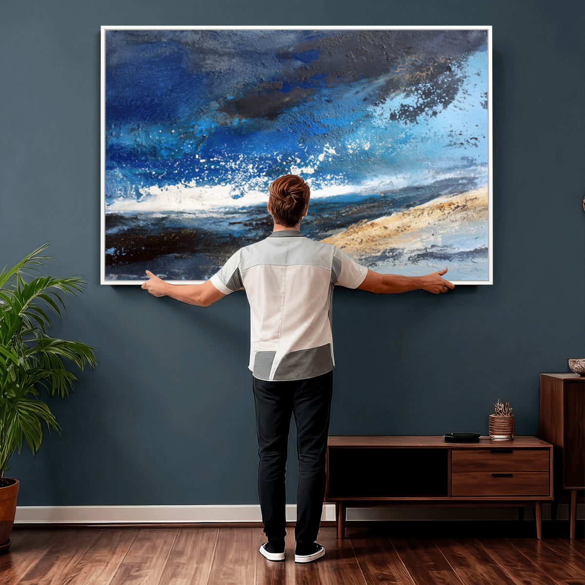 72157369-MGV-CV-36X24 - Extra Large Abstract Wall Art Canvas Print