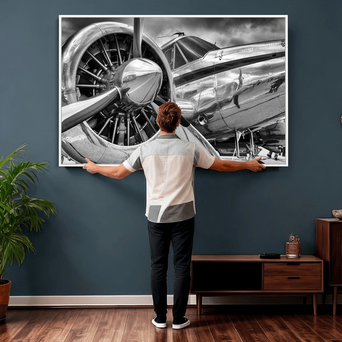 40672-MGV-CV-36X24 - Vintage Antique Airplane Wall Art Canvas Print