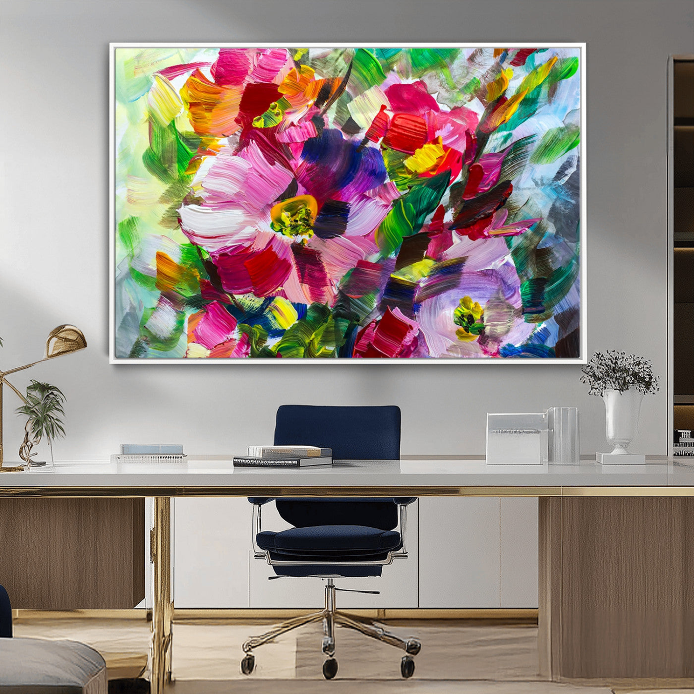 MGV-FC-36X24 - Oil Flower Abstract Canvas Print