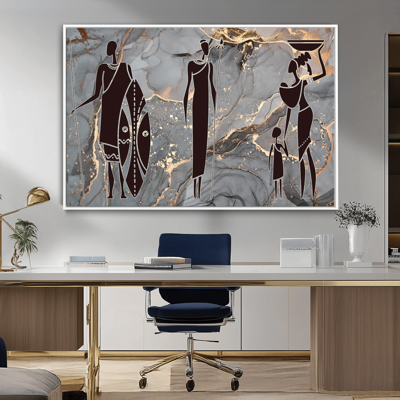 MGV-FC-36X24 - African American Wall Art African Women Painting Canvas Print