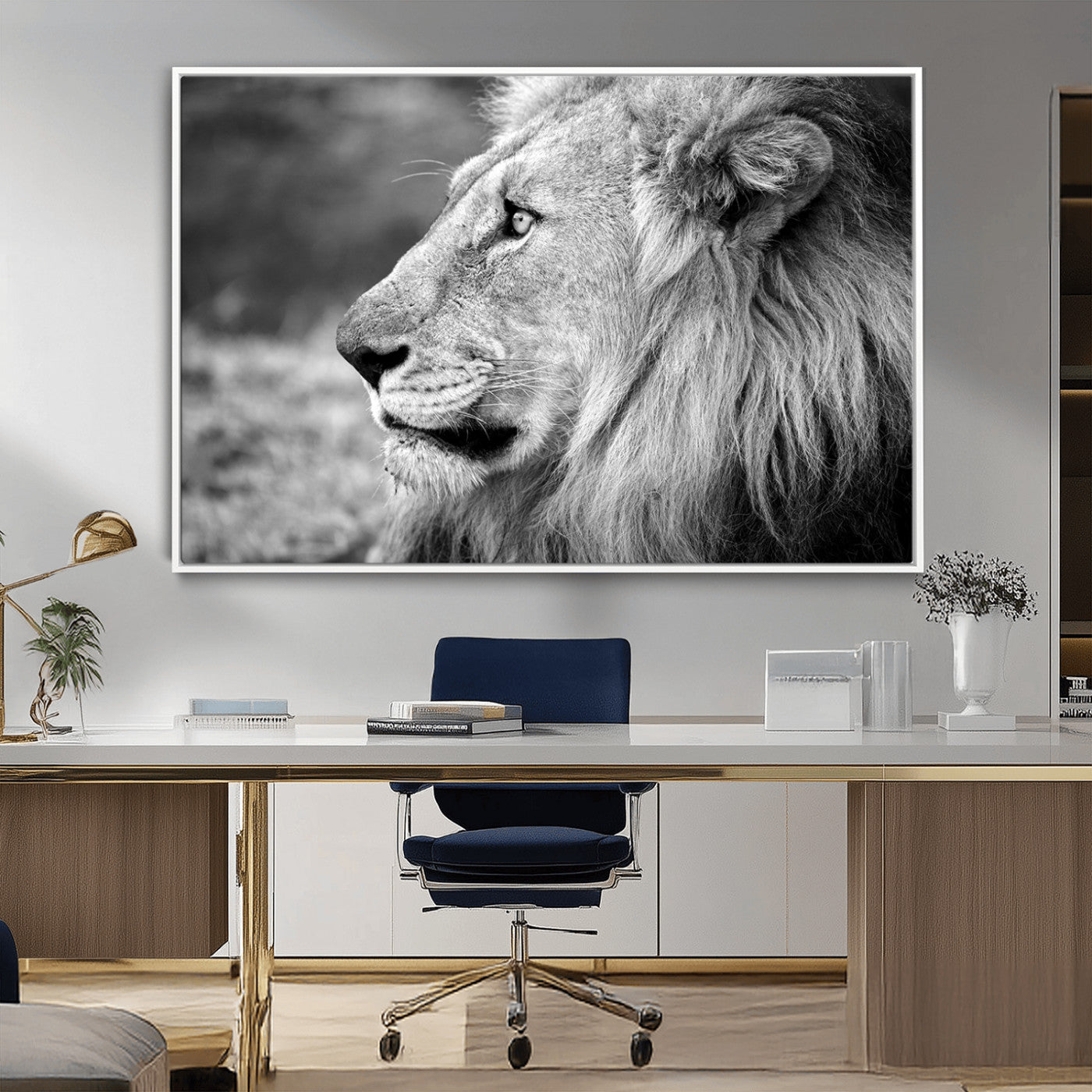 MGV-FC-36X24 - African Lion Wall Art Canvas Print