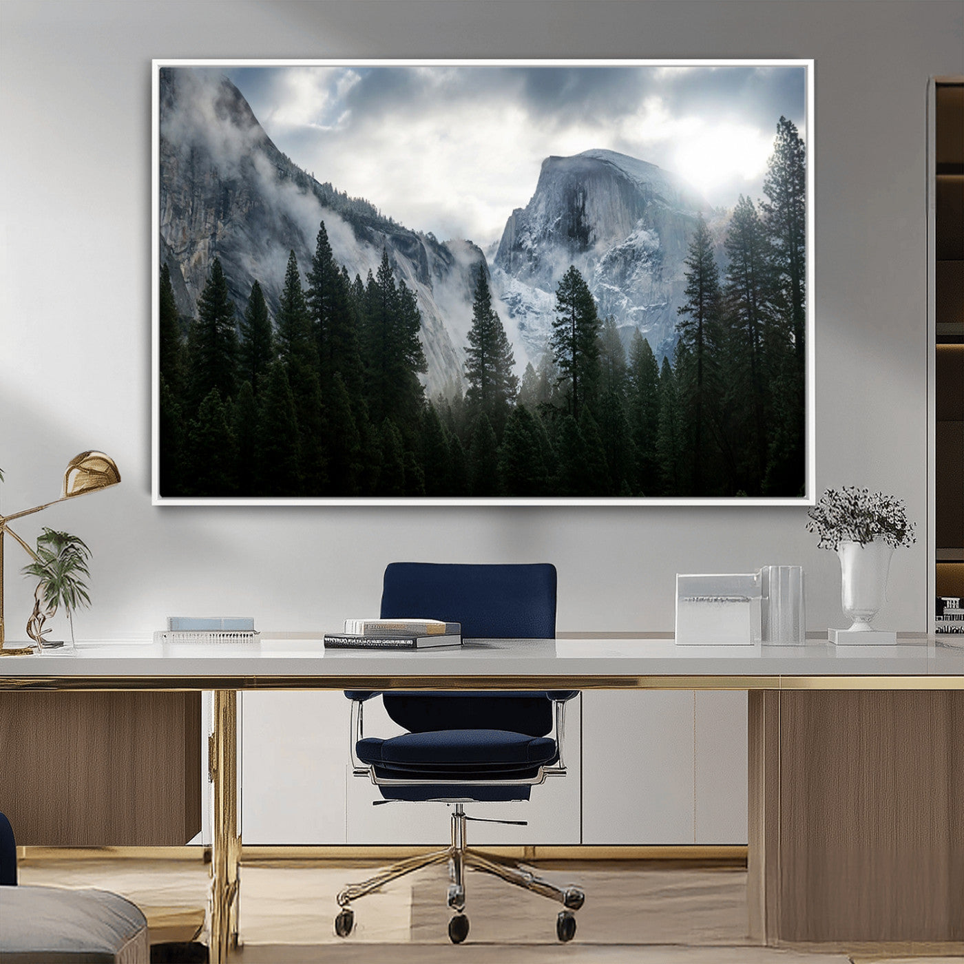 MGV-FC-36X24 - Wall Art Foggy Forest Landscape Canvas Print