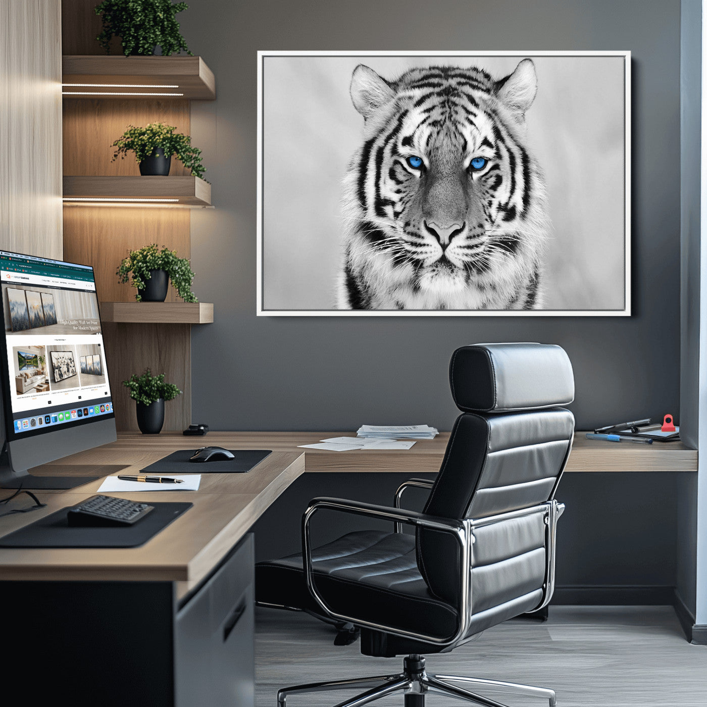 46396-MGV-CV-36X24-Tiger Canvas Artwork Wall Art Print