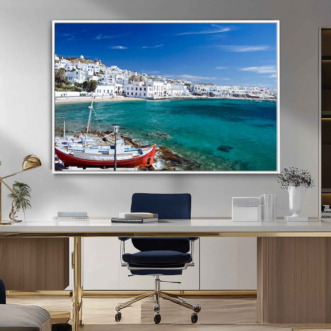 MGV-FC-36X24 - Santorini Wall Art Canvas Print